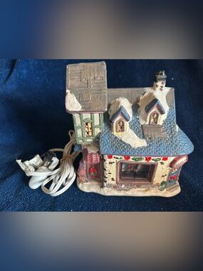 Victorian Village Collectibles Village Market Noel Food Store W/Viewing Room